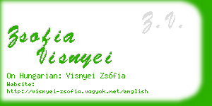 zsofia visnyei business card